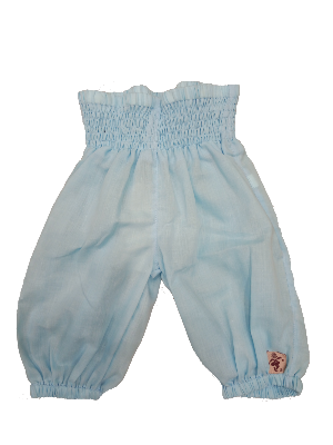 Pantalon azul claro velo 100% algodón para bébés